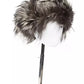 Elegant Gray Fox Fur Logo Hat