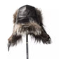 Elegant Gray Fox Fur Logo Hat