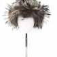 Elegant Gray Fox Fur Logo Hat