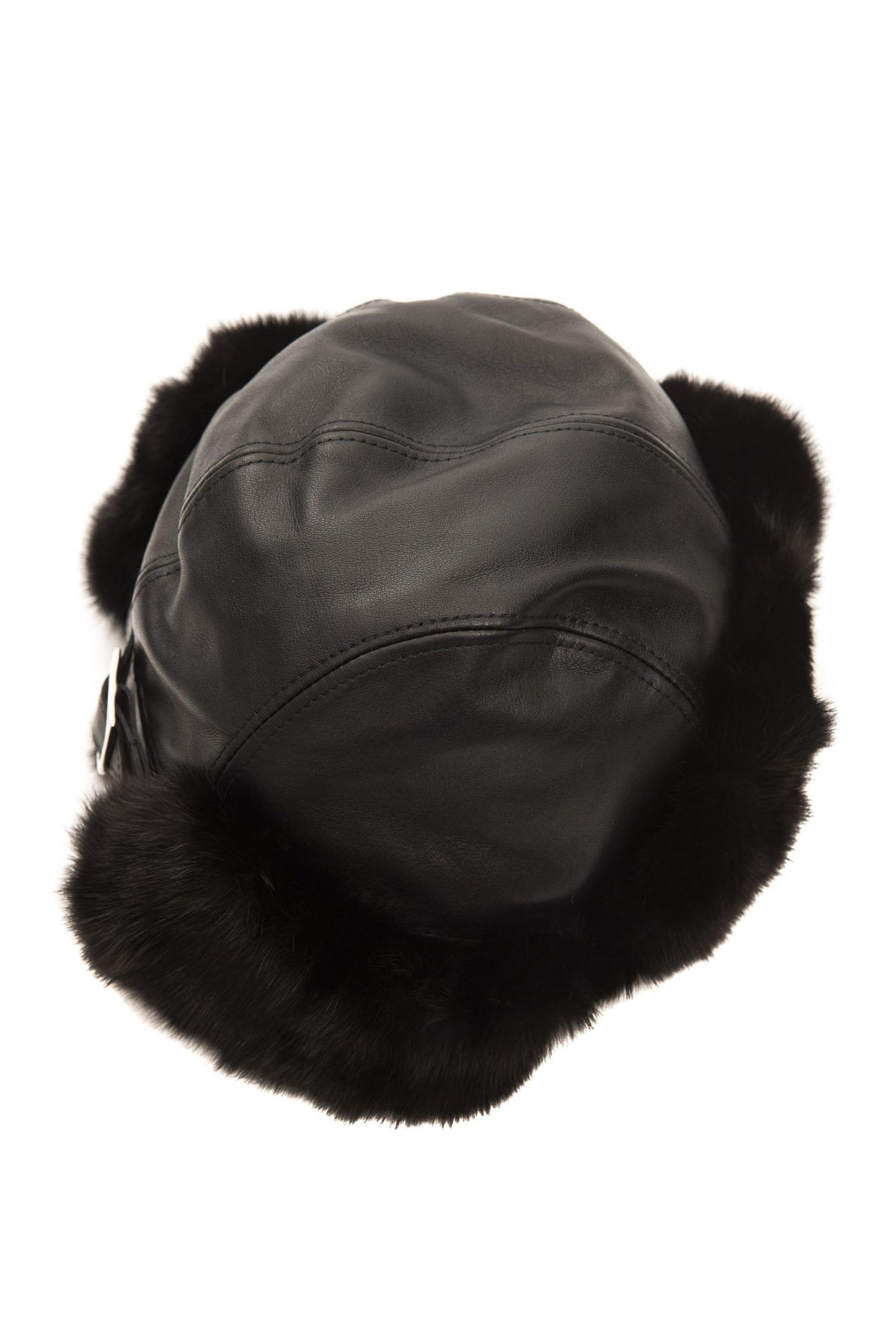 Elegant Sable Fur and Leather Hat