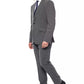 Elegant Gray Wool Two-Button Designer Suit