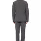 Elegant Gray Wool Two-Button Designer Suit