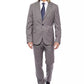 Elegant Gray Italian Wool Suit