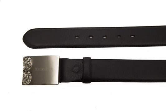 Elegant Black Leather Belt