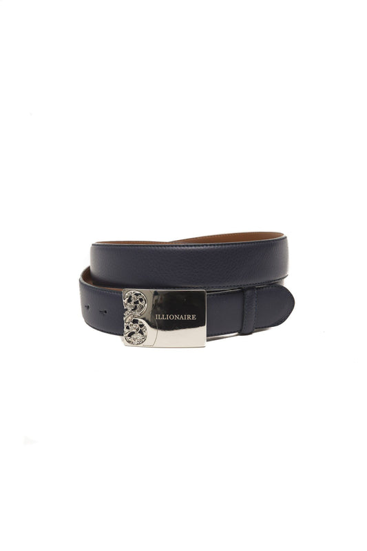 Elegant Italian Leather Belt in Royal Blue