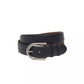Elegant Blue Leather Belt