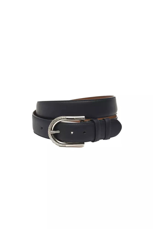 Elegant Blue Leather Belt