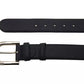 Elegant Blue Leather Belt