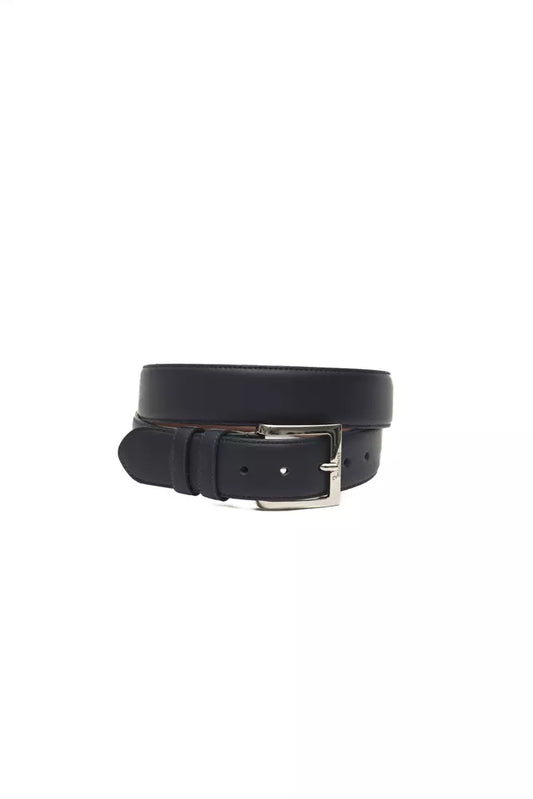 Elegant Blue Italian Leather Belt