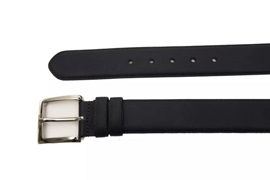 Elegant Blue Italian Leather Belt