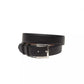 Elegant Black Leather Belt