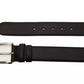 Elegant Black Leather Belt