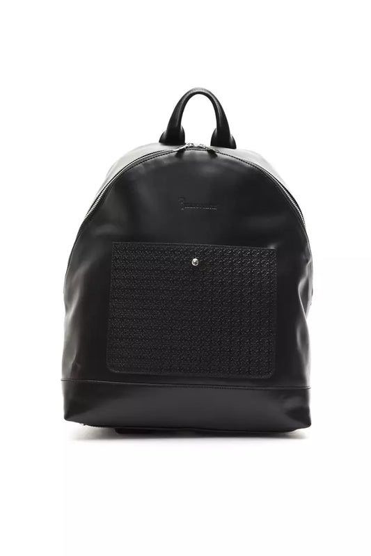 Elegant Black Leather Backpack