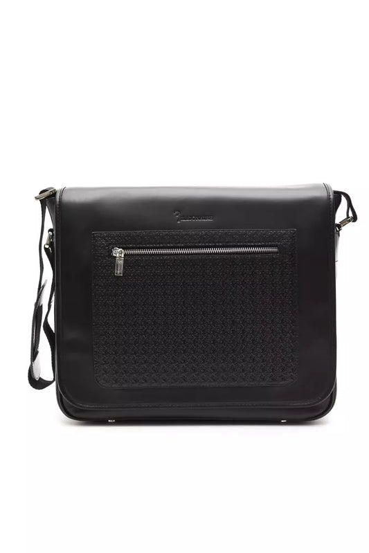 Elegant Leather Messenger Bag with Detachable Strap