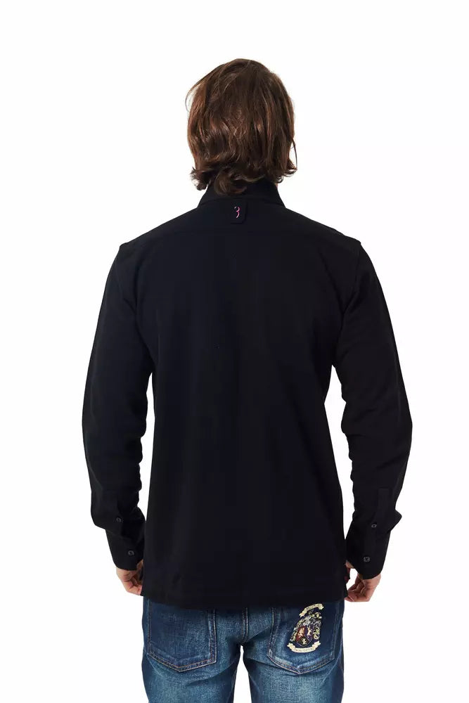 Elegant Monogram Embroidered Cotton Shirt