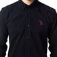 Elegant Monogram Embroidered Cotton Shirt