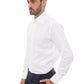 Elegant Monogrammed White Cotton Shirt