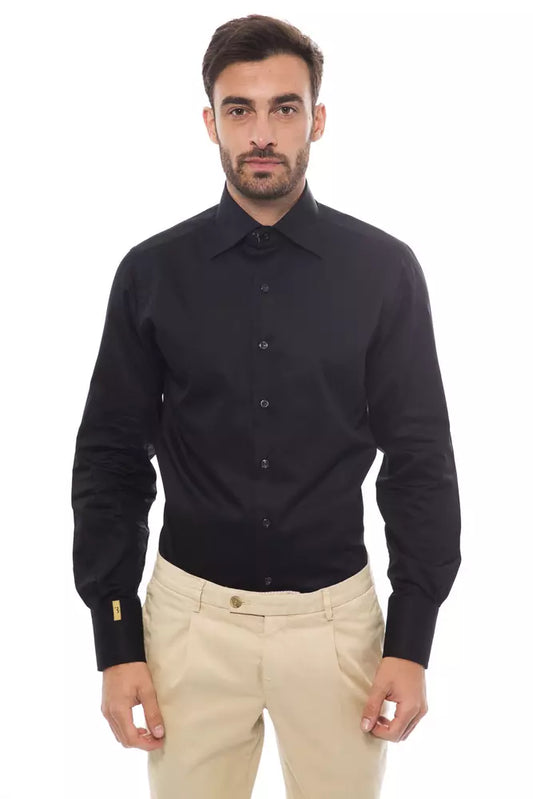 Elegant Monogram Embroidered Cotton Shirt