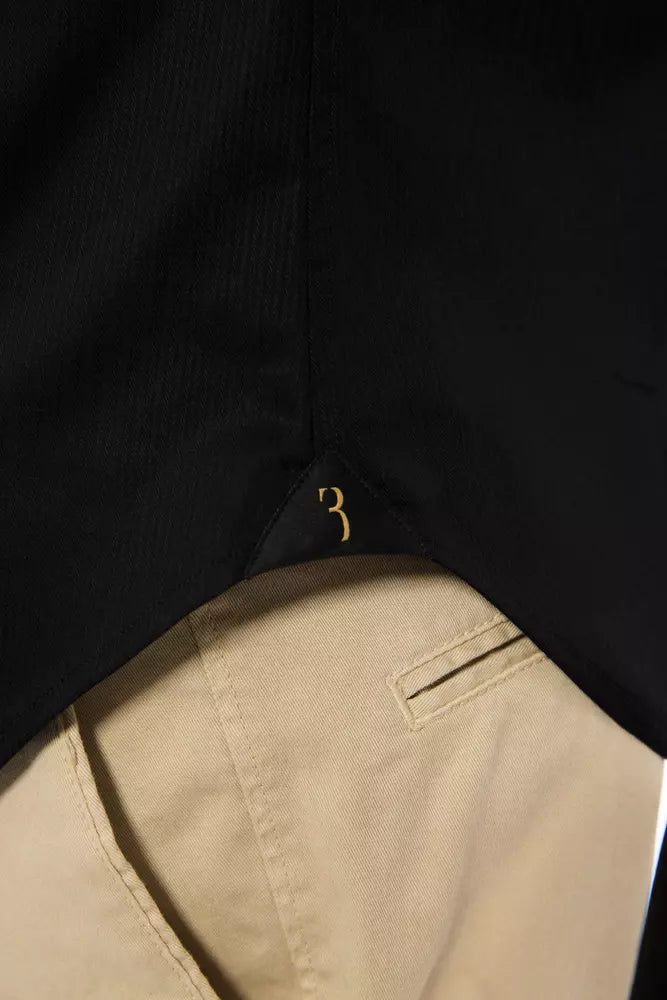 Elegant Monogram Embroidered Cotton Shirt