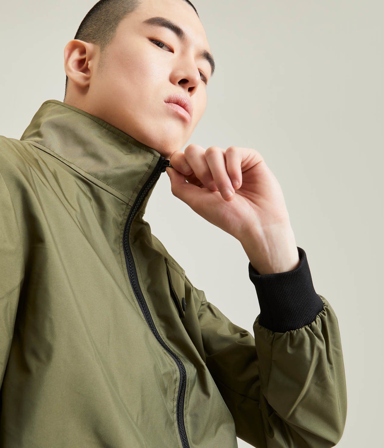 Chic Windproof Nylon Bomber Jacket