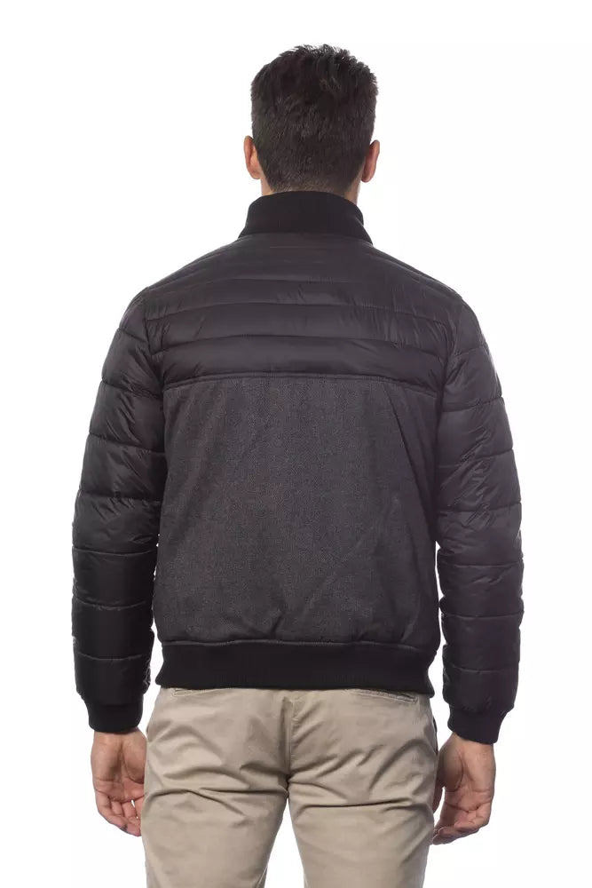 Sleek Gray Bomber Jacket for Men