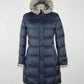 Chic Blue Polyester Down Jacket
