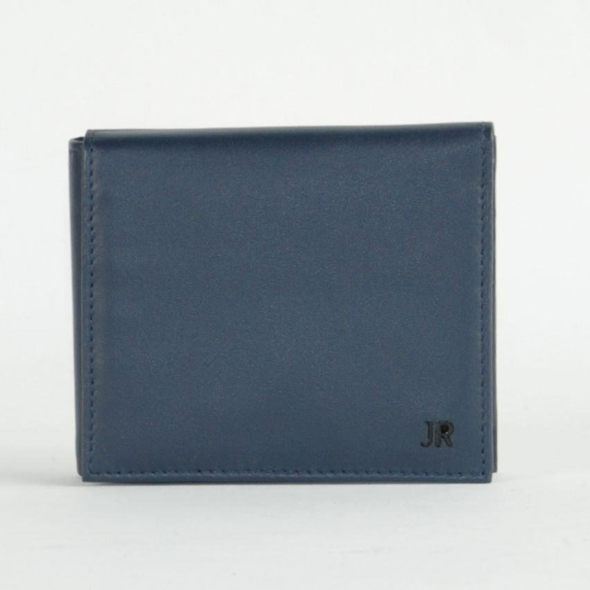 Navy Blue Calfskin Leather Wallet