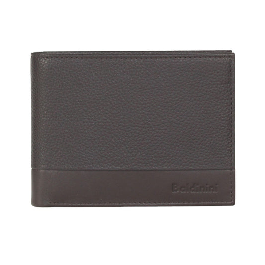 Sleek Dark Brown Leather Wallet with Card Holder