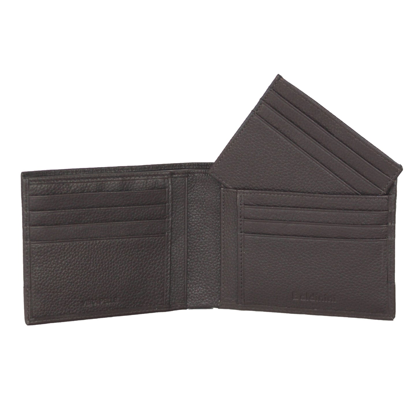 Sleek Dark Brown Leather Wallet with Card Holder