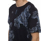Elegant Black Cotton Round Neck Tee