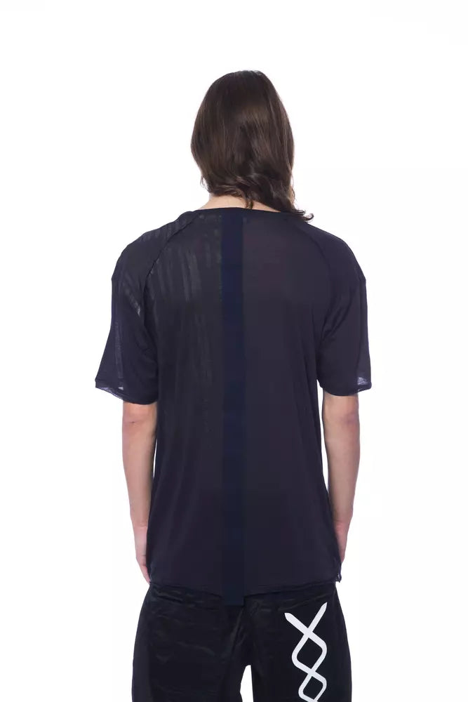 Chic Oversized Round Neck Logo Tee