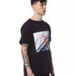 Monochrome Urban Tee with Artistic Flair