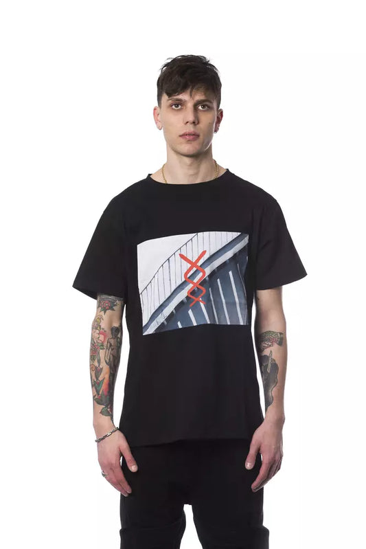 Monochrome Urban Tee with Artistic Flair