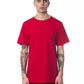 Elegant Red Round Neck Cotton Tee