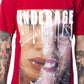 Elegant Red Round Neck Cotton Tee