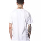 Elegant White Round Neck Printed Tee