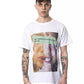 Elegant White Round Neck Printed Tee