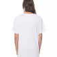 Elegant White Cotton Tee with Artistic Print