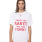 Elegant White Cotton Tee with Artistic Print