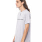 Sleek Gray Round Neck Cotton Tee