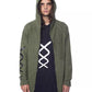 Oversized Army Hooded Fleece Zip Sweater