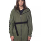 Oversized Army Hooded Fleece Zip Sweater