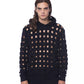 Sleek Perforated All-Black Hoodie