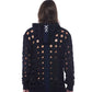 Sleek Perforated All-Black Hoodie