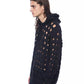 Sleek Perforated All-Black Hoodie