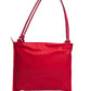 Chic Perforated Red Leather Shoulder Bag