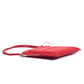 Chic Perforated Red Leather Shoulder Bag