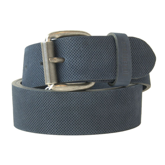 Elegant Calfskin Men's Belt in Classic Blue