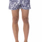 Elegant Light-Blue Printed Swimsuit