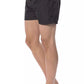 Sleek Black Printed Swimsuit for Men